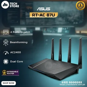 ASUS RT-AC87U AC2400 Dual Band Gigabit MU-MIMO WiFi Router
