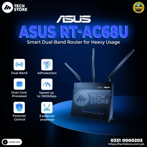 ASUS RT-AC68U AC1900 Dual Band Gigabit WiFi Router in Pakistan