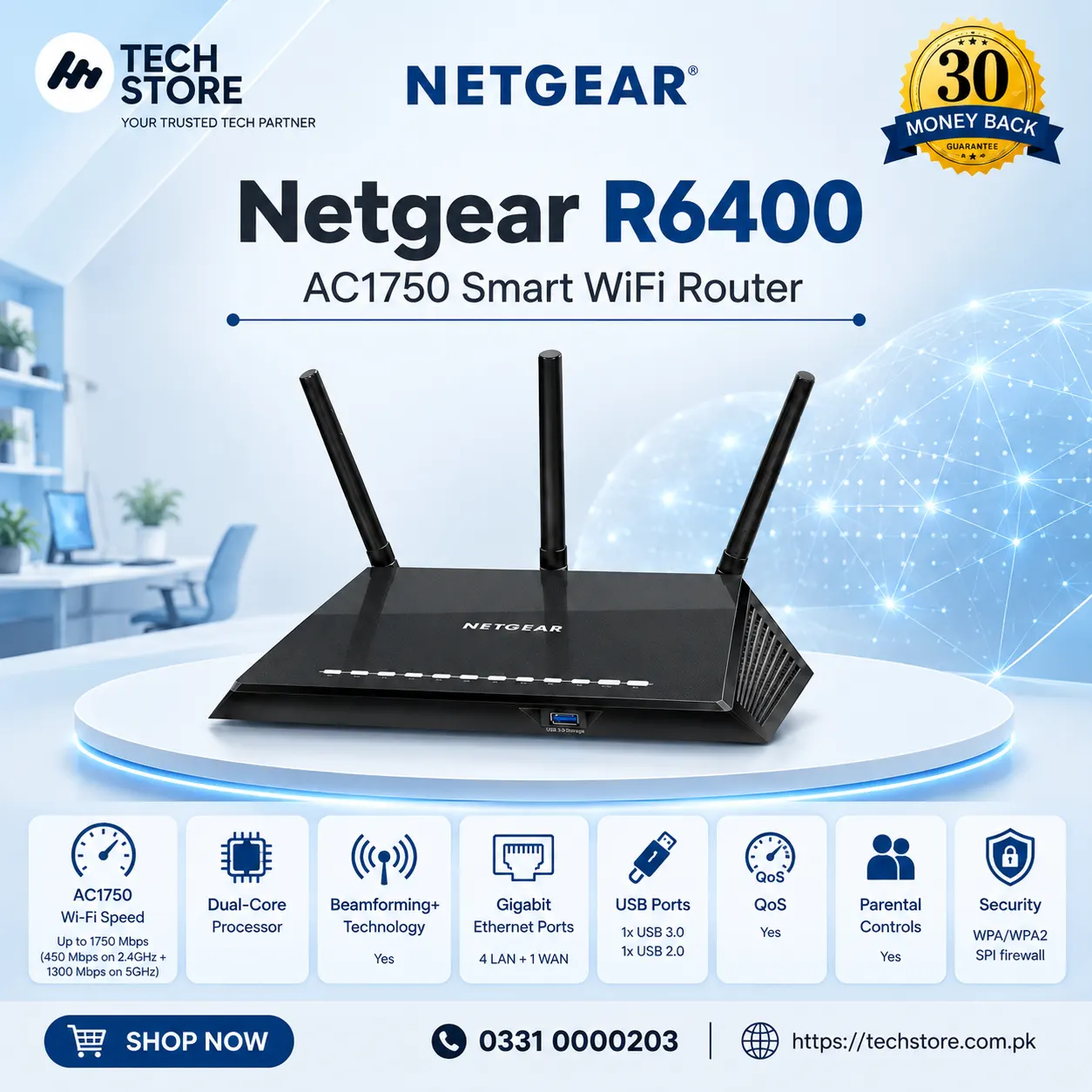 Netgear R6400 AC1750 Wifi Router