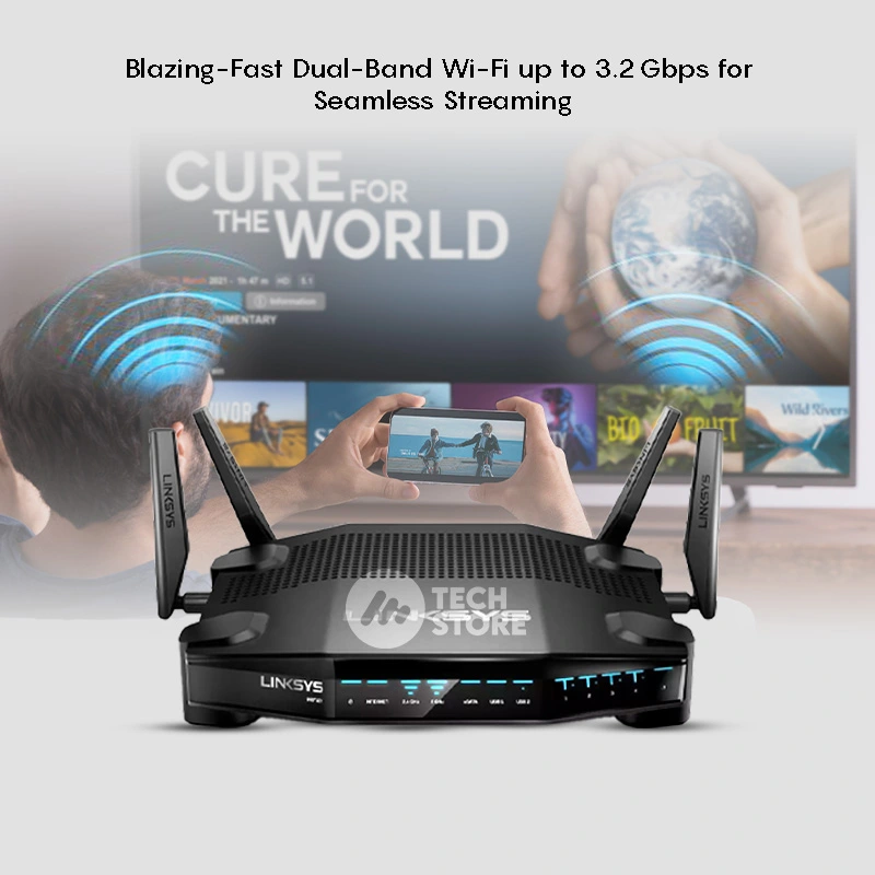 Linksys WRT32X AC3200 Dual-Band Wi-Fi Gaming VPN Router with Killer Prioritization Engine | Renewed 1 Linksys WRT32X