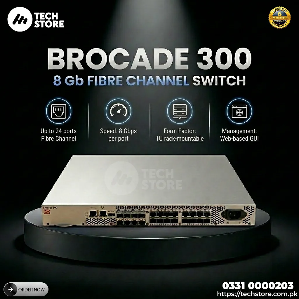 Brocade 300 8 Gb Fibre Channel switch Up to 24 ports