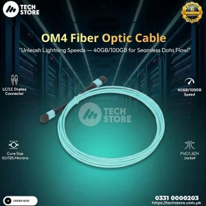 OM4 Fiber Optic Cable 40GB/100GB Aqua Multimode LC/LC Duplex 50/125 OM4