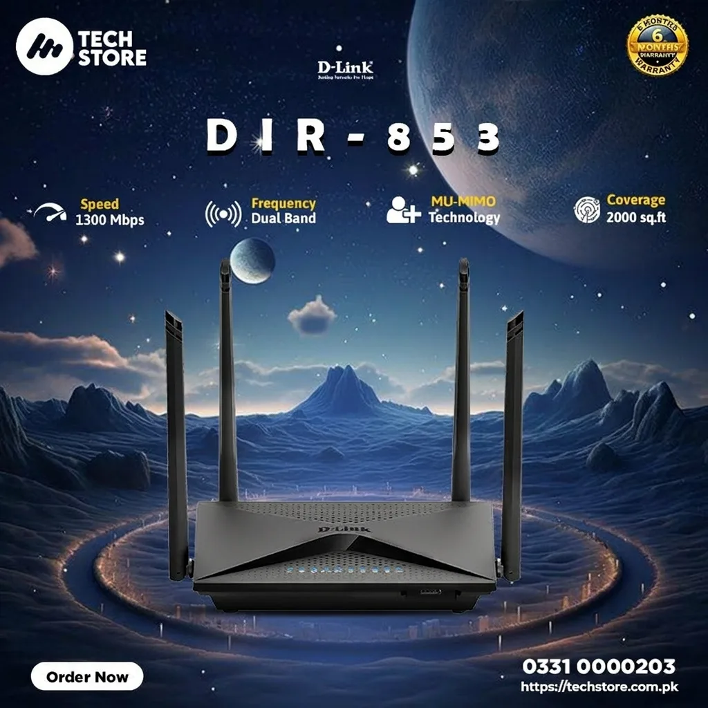 D-Link DIR-853 AC1300 MU-MIMO Wi-Fi Gigabit Router