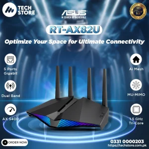 ASUS RT-AX82U AX5400 Dual-Band WiFi 6 New-Generation Gaming Router