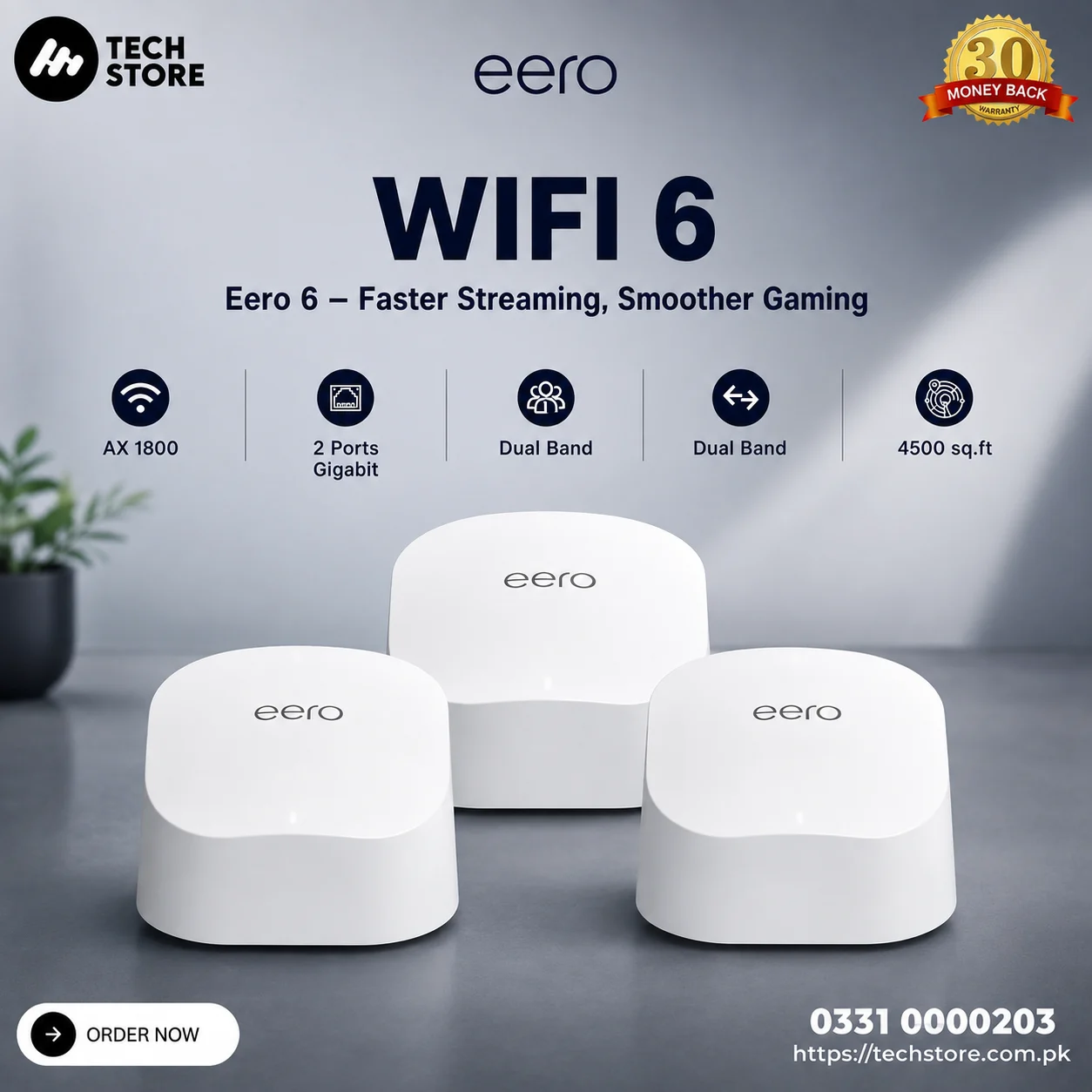 Eero Mesh 6 Wfi 6 Pack of 3