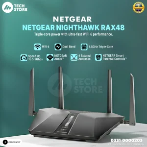 Netgear Nighthawk RAX48 6-Stream Wi-Fi 6 Router AX5200 WiFi Router 5.2Gbps