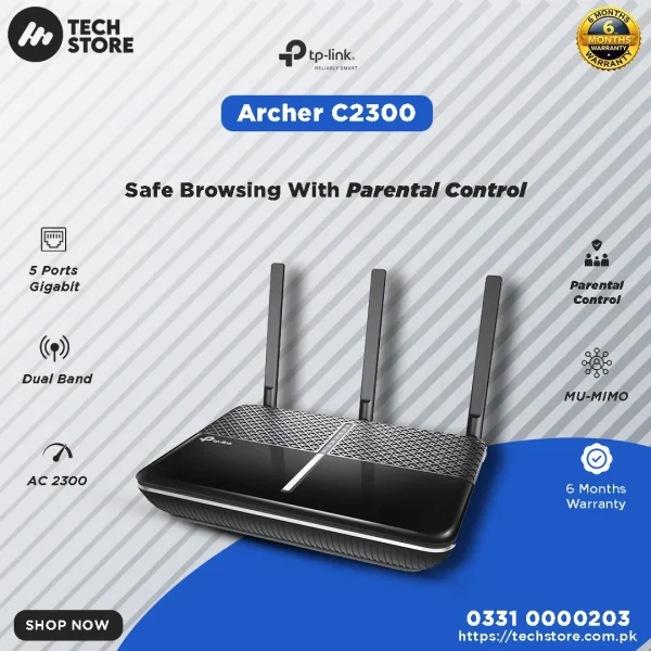 Archer C2300 | AC2300 Wireless MU-MIMO Gigabit Router | 140 Channel ...