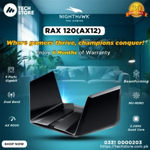 Netgear Nighthawk RAX120 AX6000 12-Stream Dual-Band WiFi 6 Router