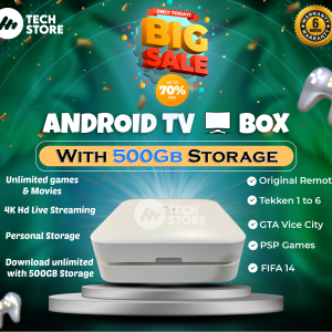 Etisalat Android TV Box DWI259S Version 9 with 500GB Hard Drive & Voice Remote