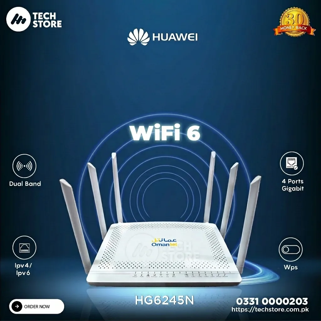 Huawei WiFi 6 GPON ONU FiberHome HG6245N Router Omantal Branded Used