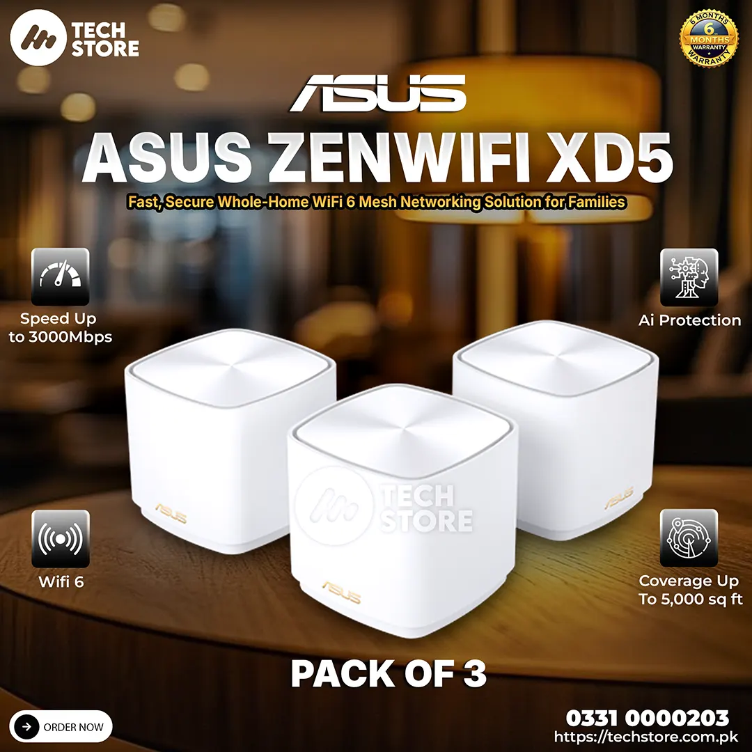 ASUS ZenWiFi AX Mini,Mesh WiFi 6 System AX3000 XD5