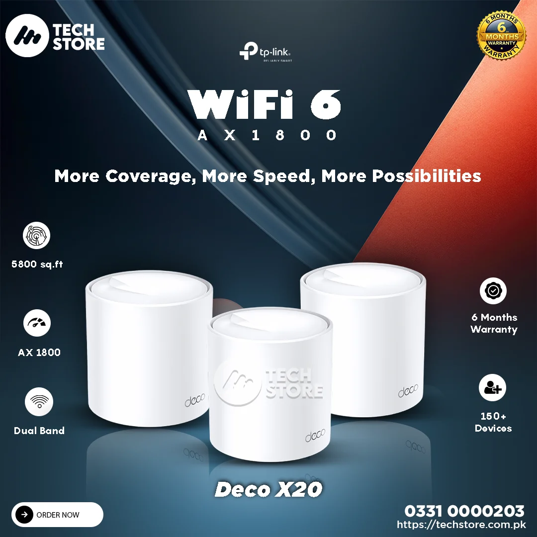 Tp-link Deco X20 AX1800 Whole Home Mesh Wi-Fi 6 System Tp-Link Pack of 3