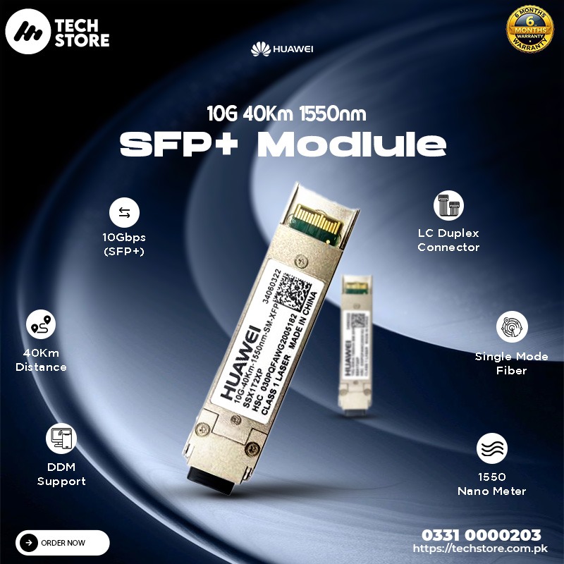 Huawei Original 10G 1550nm 40km SFP+ Optical Transceiver Long-Range 10G SFP+ Module for Huawei Switches