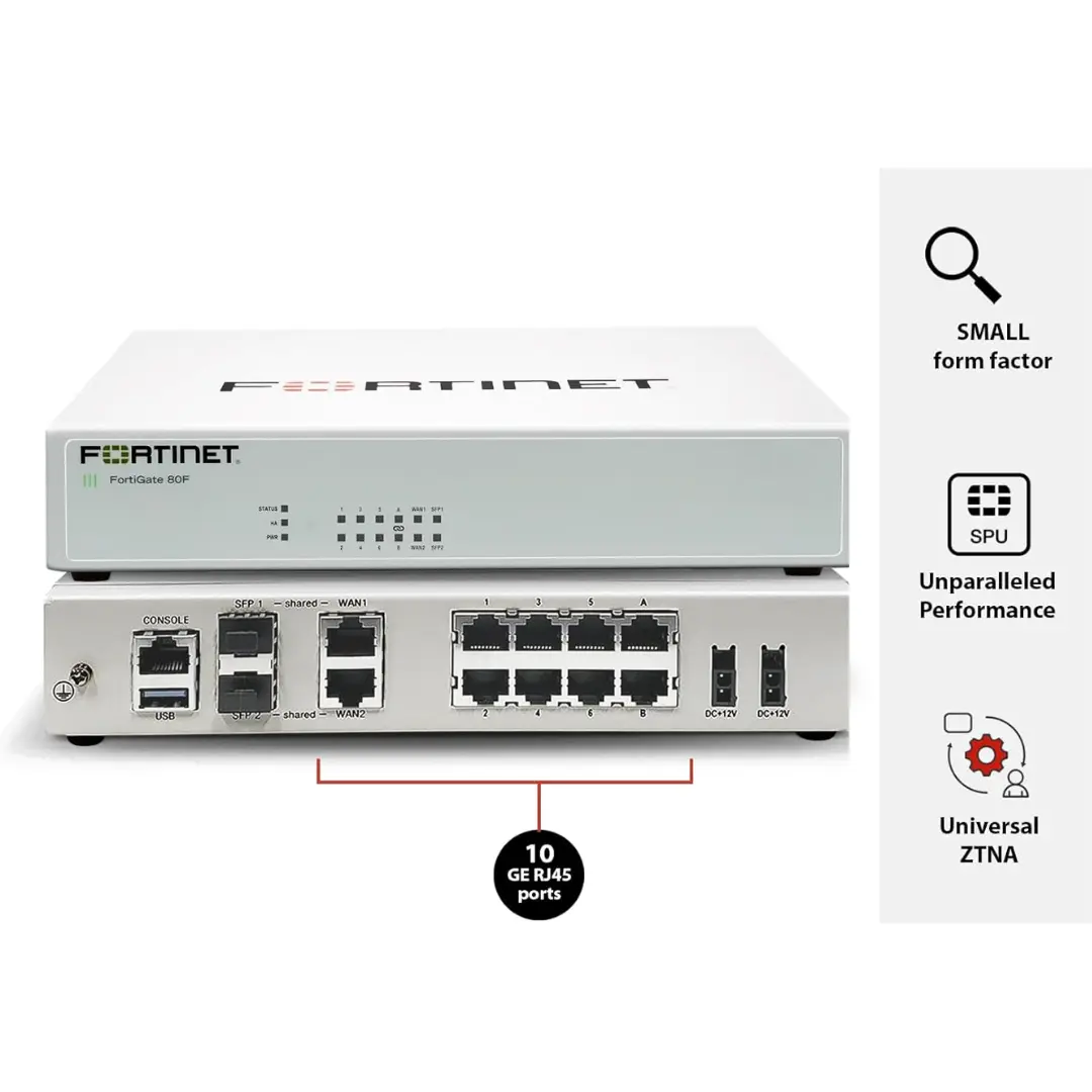 Fortinet FortiGate 80F Next Generation Firewall Secure SD-WAN – Enterprise Network Security in Pakistan | Tech Store | Renewed 4 Fortinet FortiGate 80F Next Generation Firewall Secure SD-WAN – Enterprise Network Security in Pakistan | Tech Store