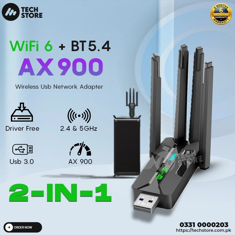 Wi-Fi Dongle AX900 Wi-Fi 6 Wireless USB Adapter with Bluetooth 5.4 | Best Wi-Fi Dongle Price in Pakistan – Tech Store 1 Wi-Fi Dongle AX900 Wi-Fi 6 Wireless USB Adapter with Bluetooth 5.4 | Best Wi-Fi Dongle Price in Pakistan – Tech Store