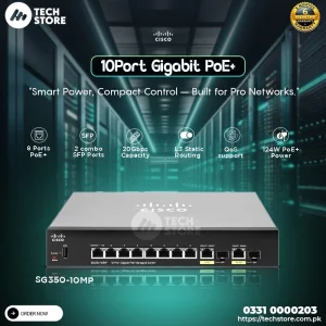 Cisco SG350-10MP 10-Port Gigabit PoE Managed Switch