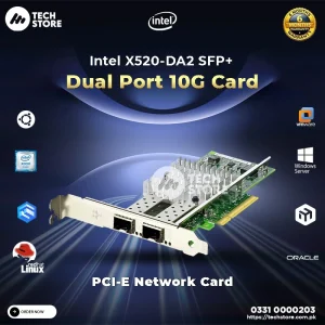 Intel X520-DA2 Powerful Dual Port 10G LAN Card with SFP Fiber Support
