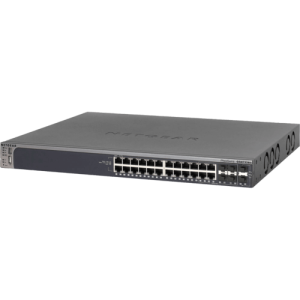 NETGEAR ProSAFE 24-Port Gigabit Smart POE Switch (GSM7328S-200NAS) 10/100/1000 GIGABIT L3 Managed Stackable Switch 4 x SFP 2 x XFP – 24