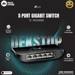 Tp-Link TL-SG1005D 5-Port Gigabit Desktop Switch (Branded Used)