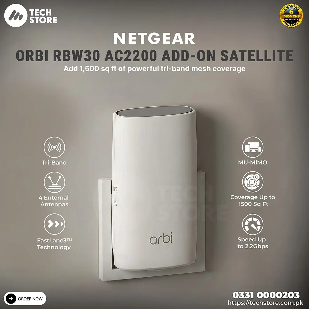 NETGEAR Orbi RBW30 AC2200 Mesh WiFi Satellite Extender