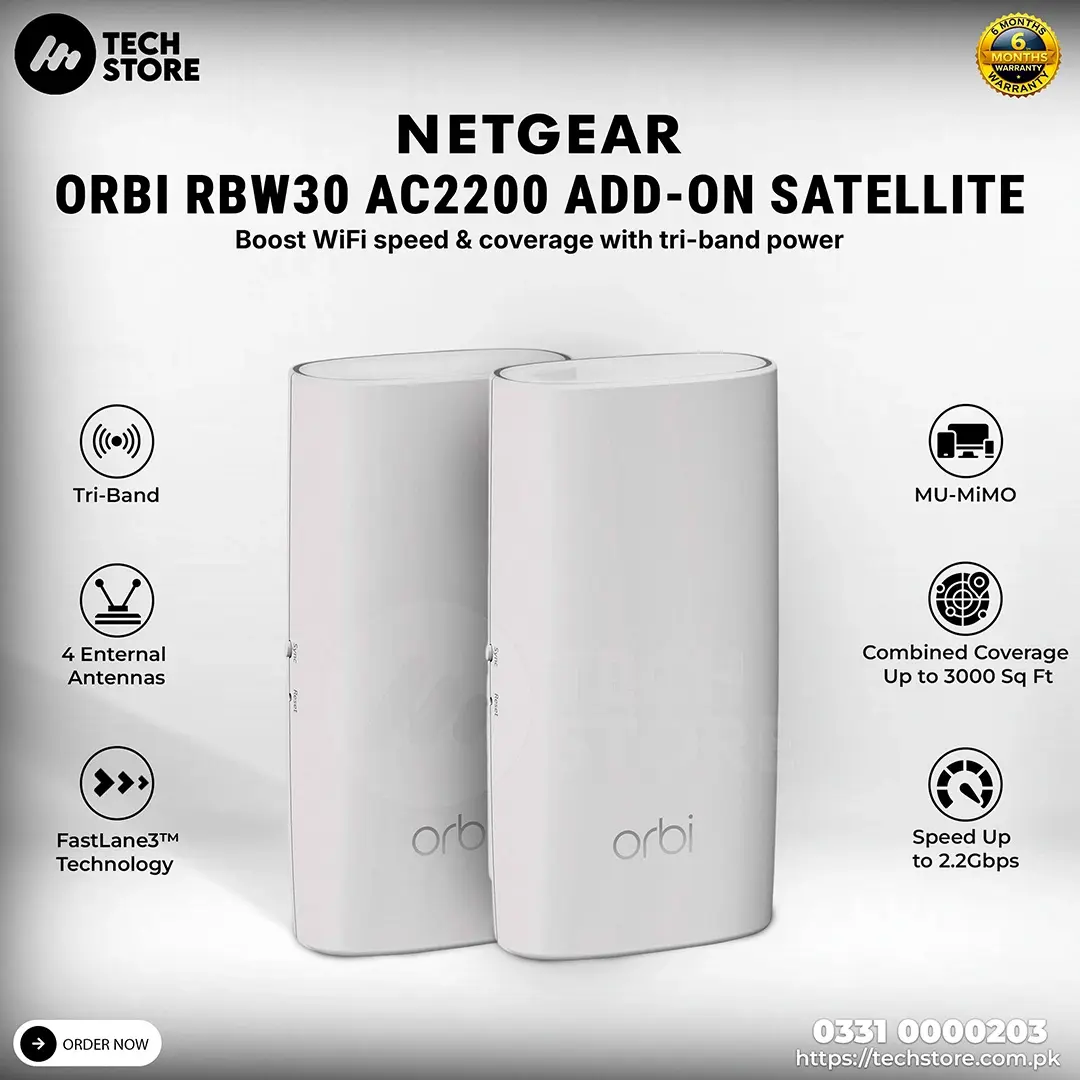 NETGEAR Orbi RBW30 AC2200 Mesh WiFi Satellite Extender