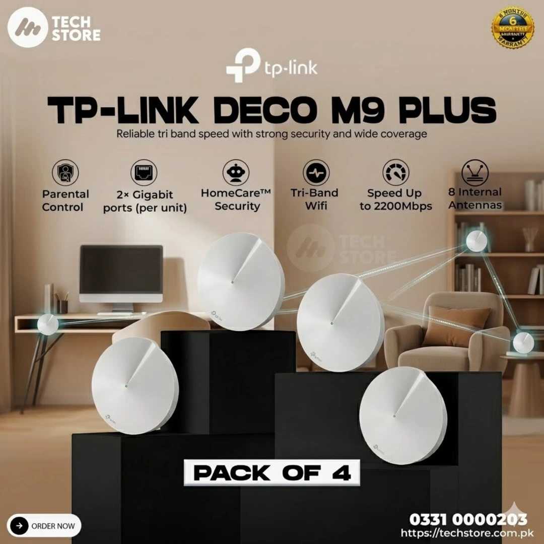 TP-Link Deco M9 Plus AC2200 Tri-Band WiFi Mesh System
