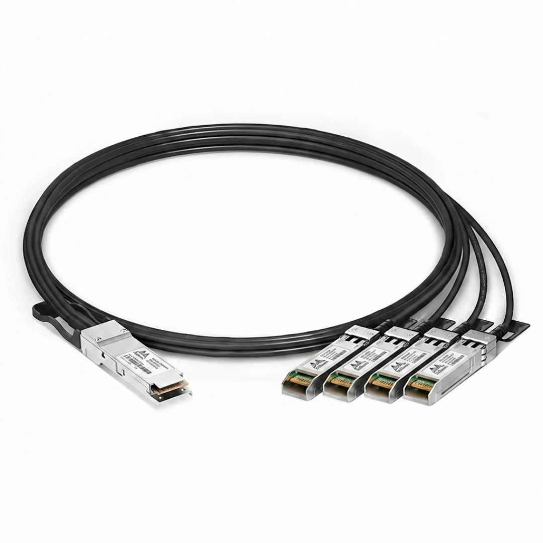 QSFP28 100G to 4x SFP28 25G passive copper DAC breakout cable 2m length
