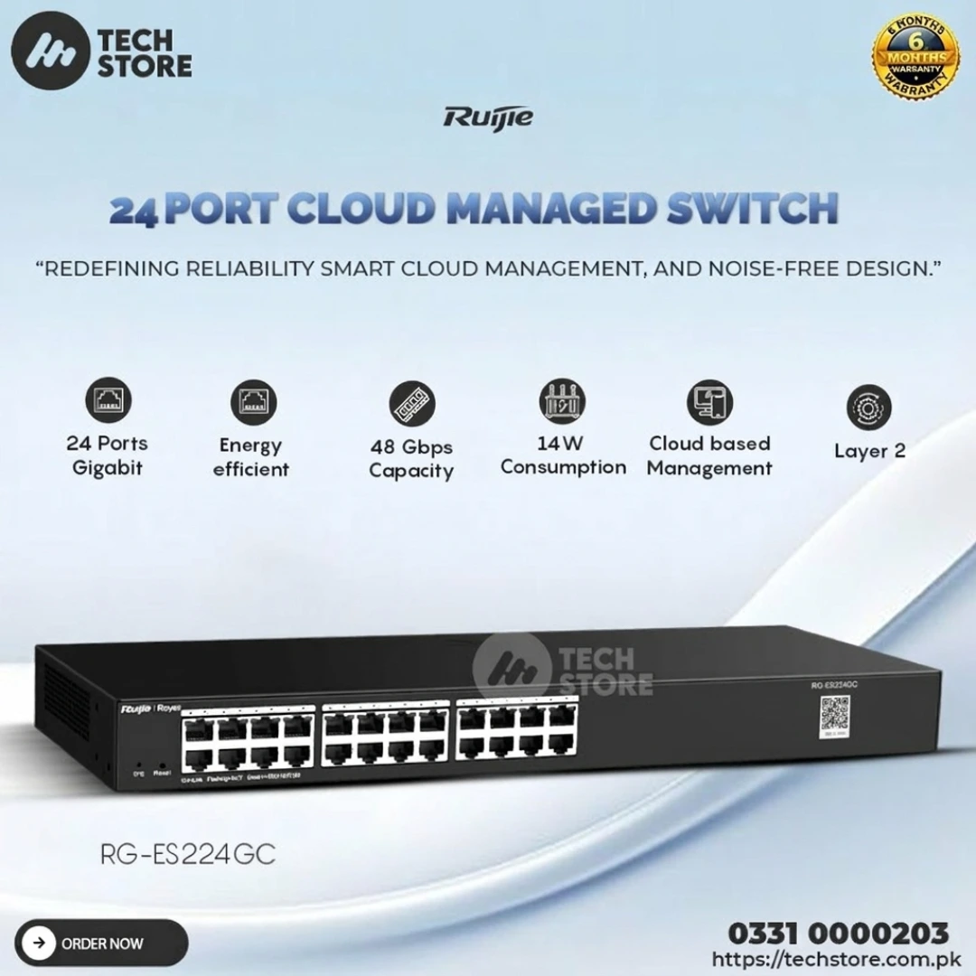 Ruijie Reyee RG-ES224GC 24-Port Gigabit Smart Cloud Managed Switch