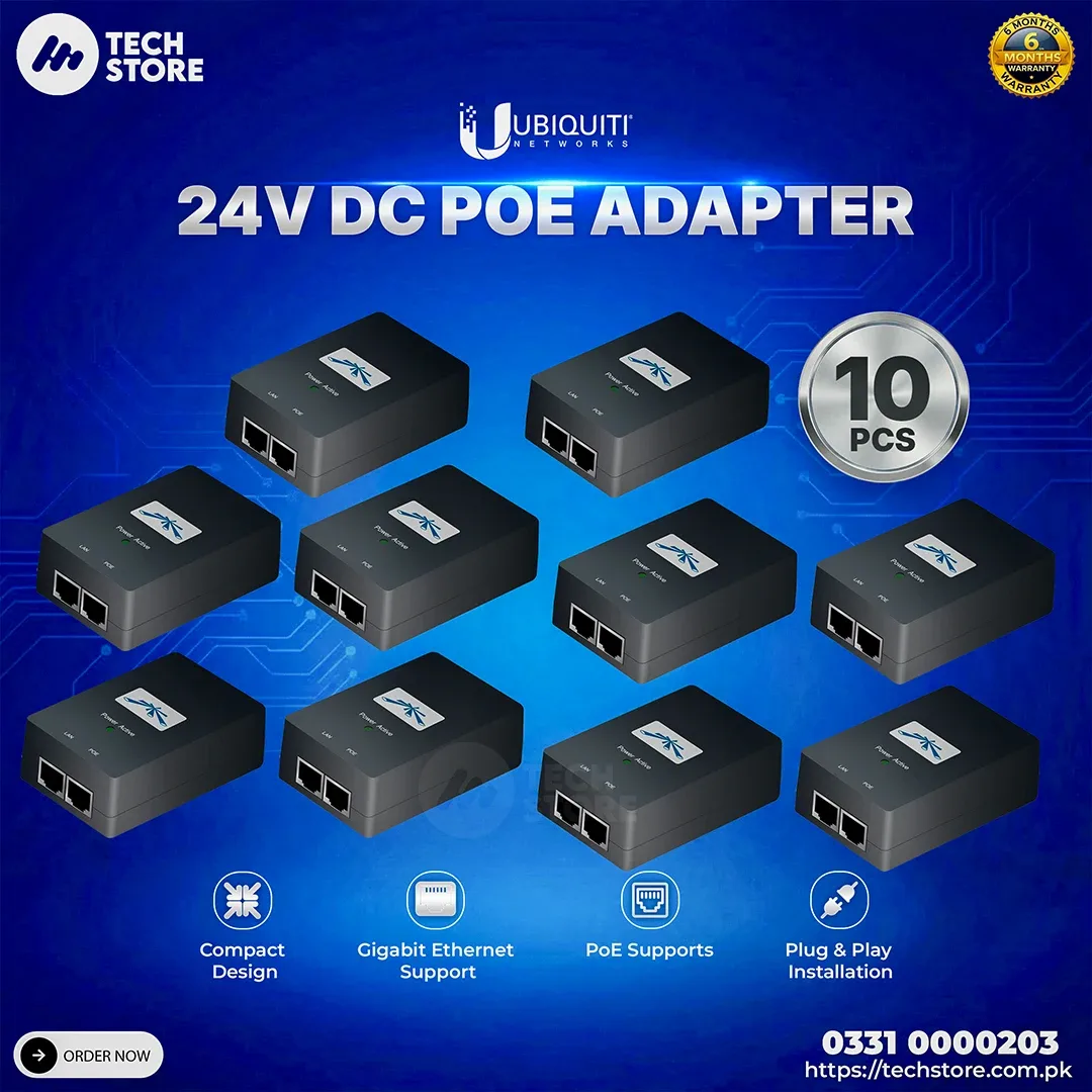 Ubiquiti POE-24 Power Over Ethernet 24v 1Amp Ubiquiti PoE-24 PoE Adapter Kit