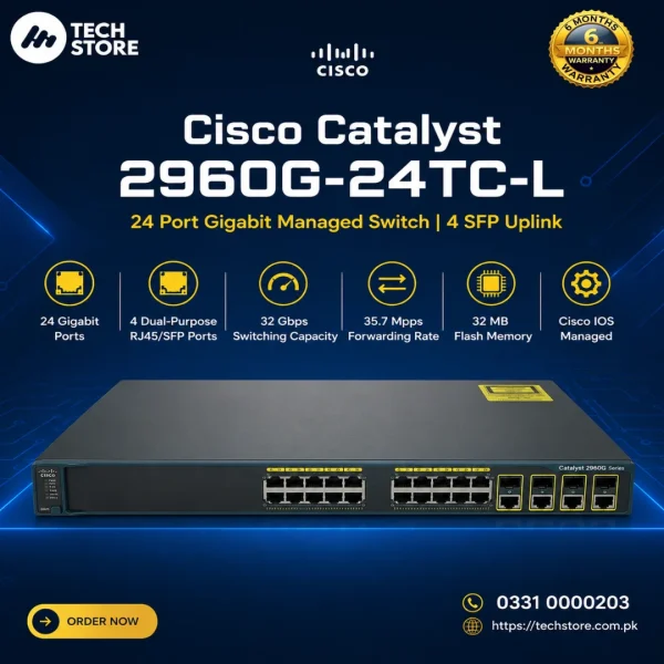 Cisco Catalyst 2960G-24TC-L 24 Port Gigabit Managed Switch | 4 SFP ...