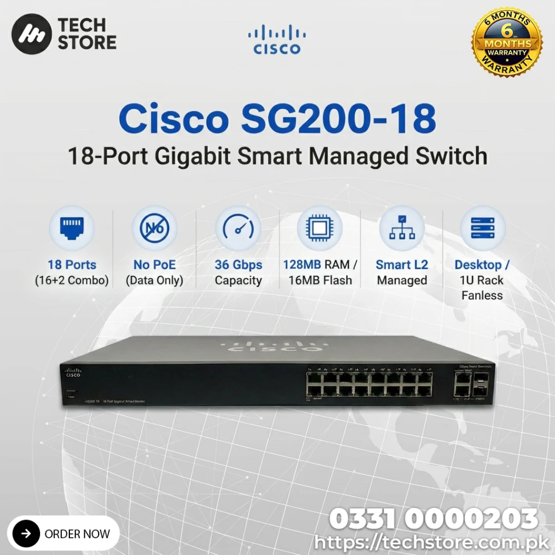 Cisco SG200-18 18-Port Gigabit Smart Managed Switch (2)