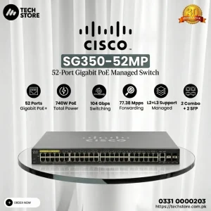 Cisco SG350-52MP 52-Port Gigabit PoE Managed Switch