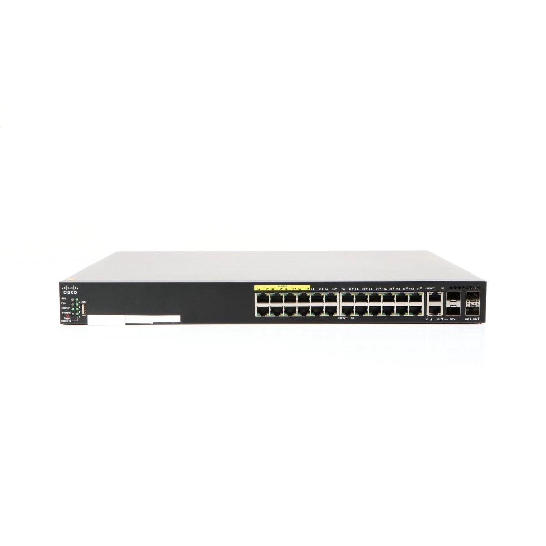Cisco SG550X-24MP-K9-NA 24-Port Gigabit PoE+ Layer 3 Stackable Managed Switch