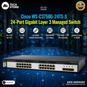 Cisco WS-C3750G-24TS-S 24-Port Gigabit Layer 3 Managed Switch