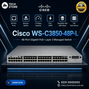 Cisco WS-C3850-48P-L 48-Port Gigabit PoE+