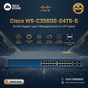 Cisco WS-C3560G-24TS-S Catalyst 24-Port Gigabit Layer 3 Managed Switch | 4× SFP Uplink | IP Base Enterprise Switch