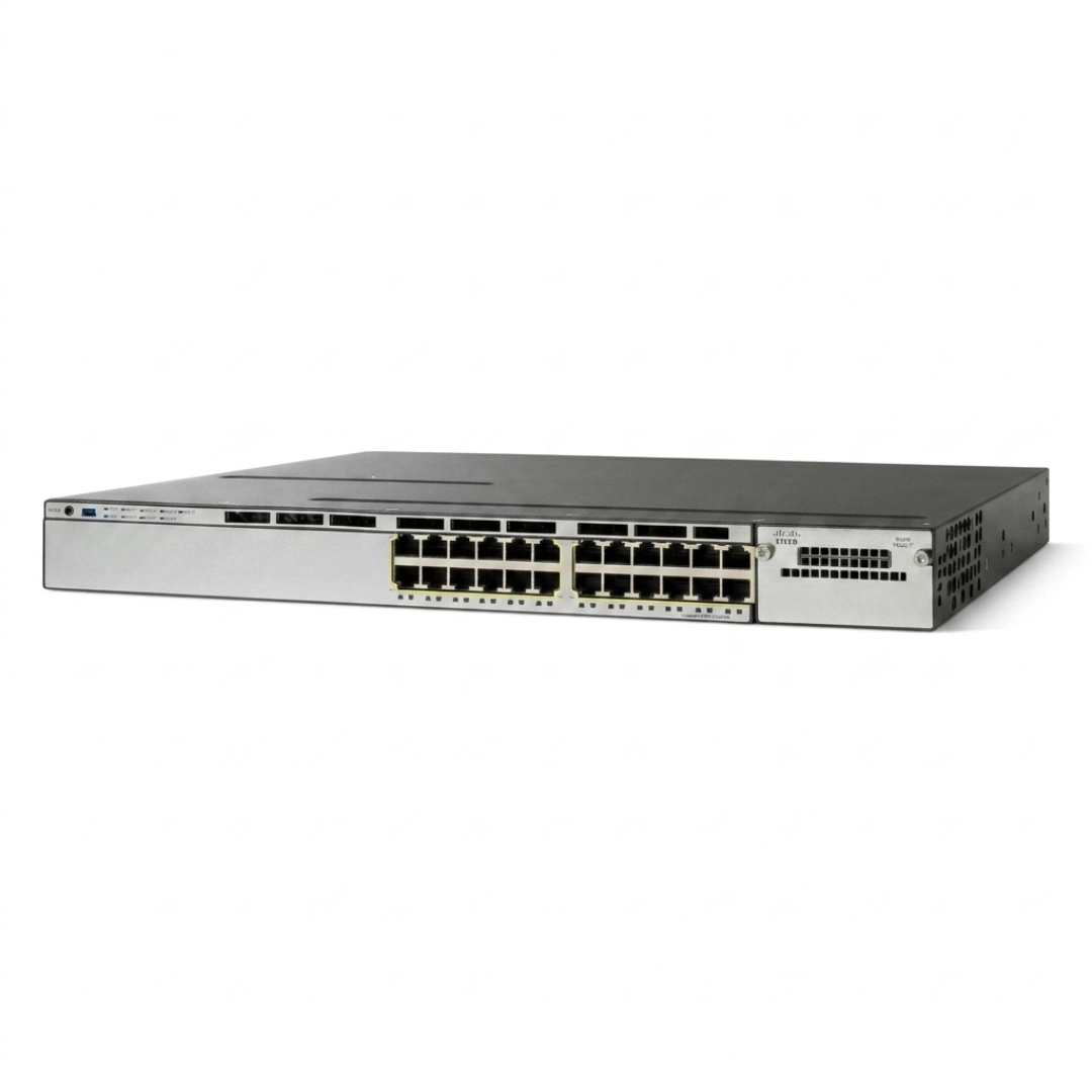 Cisco Catalyst WS-C3750X-24T-L 24-Port Gigabit Layer 3 Managed Switch Modular Uplink