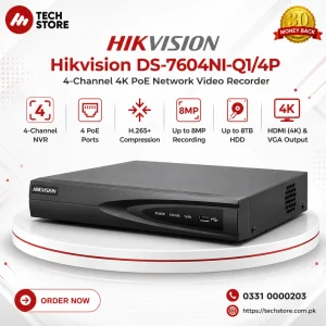Hikvision DS-7604NI-Q1/4P 4-Channel 4K PoE