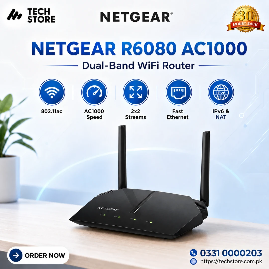 NETGEAR R6080 AC1000 Dual-Band WiFi Router