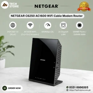 NETGEAR C6250 AC1600 WiFi Cable Modem Router