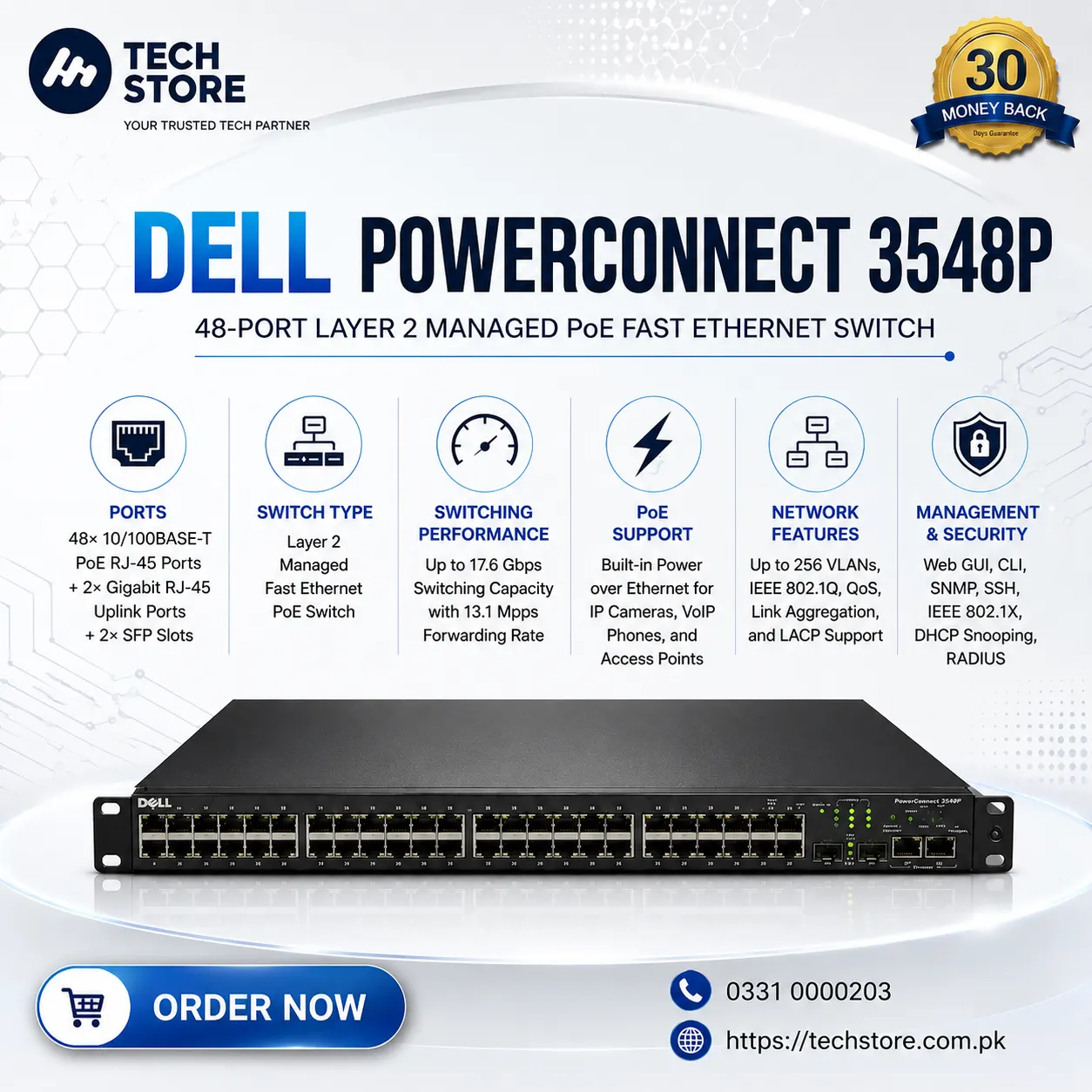 Dell PowerConnect 3548P 48-Port