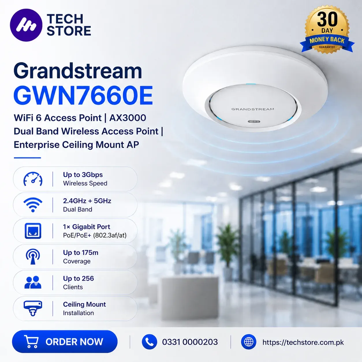 Grandstream GWN7660E WiFi 6 Access Point