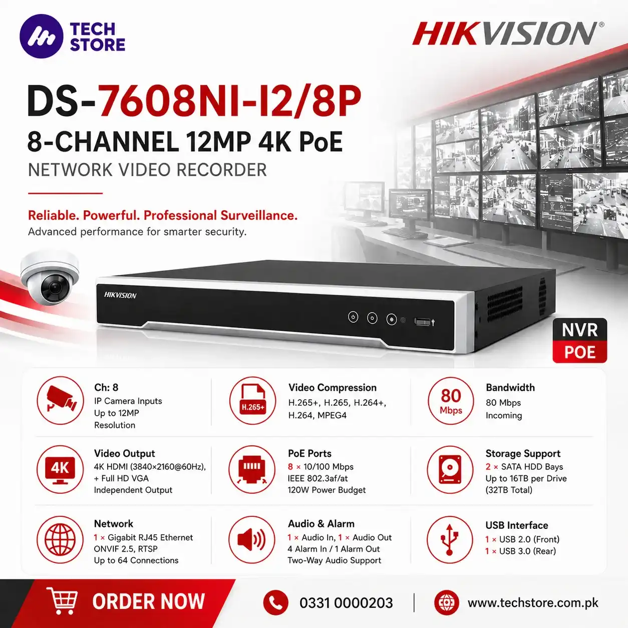 Hikvision DS-7608NI-I28P