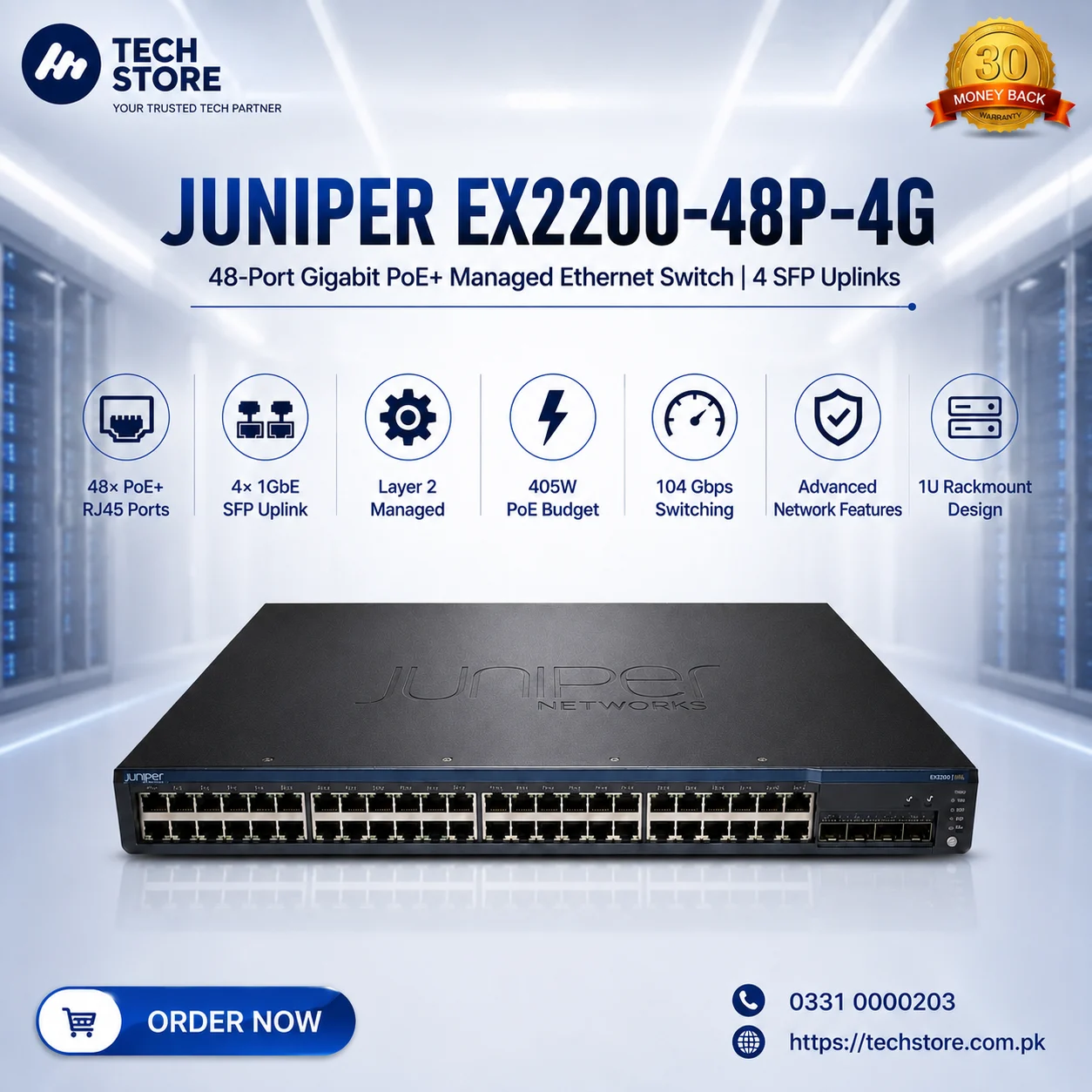 Juniper EX2200-48P-4G 48-Port