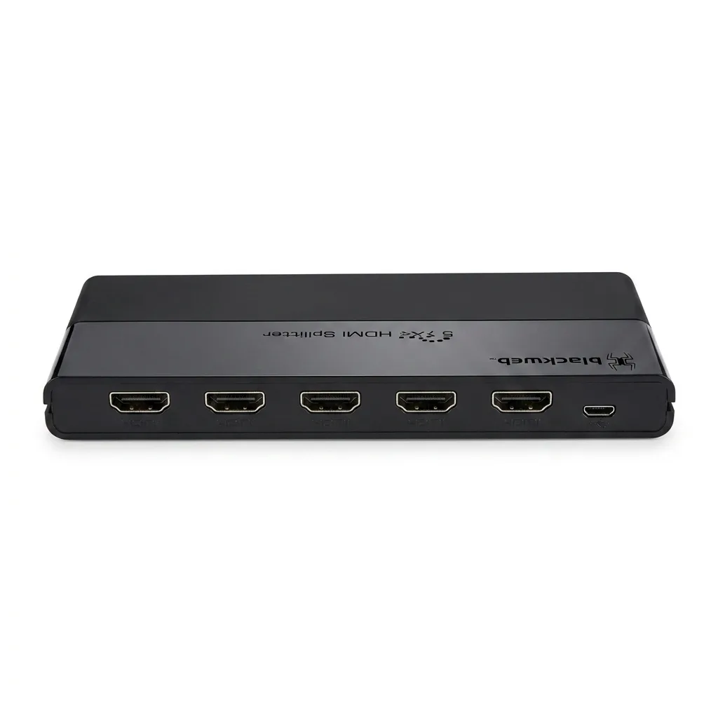 Blackweb 4K 1x4 HDMI Splitter | 1 Input 4 Output UHD HDMI Distribution Amplifier