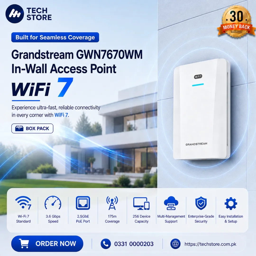 Grandstream GWN7670WM Wi-Fi 7 In-Wall Access Point
