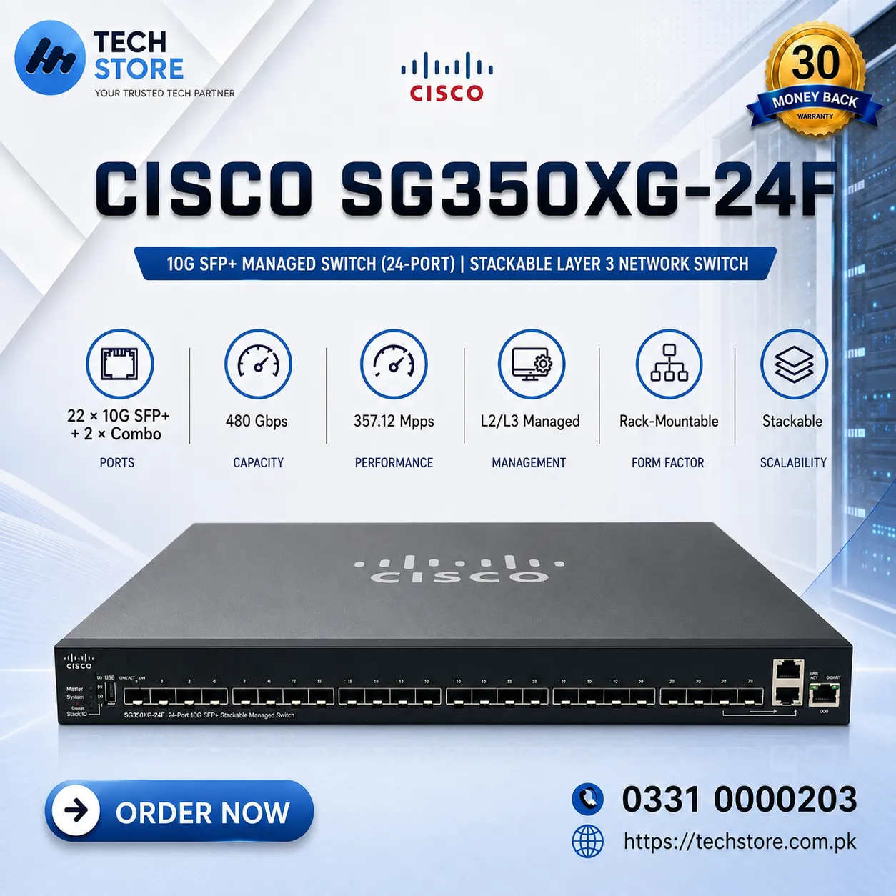 Cisco SG350XG-24F 10G SFP+ Managed Switch