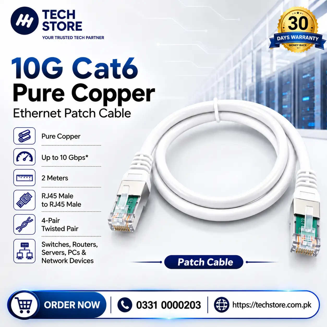 Cat6 10G Ethernet Patch Cable