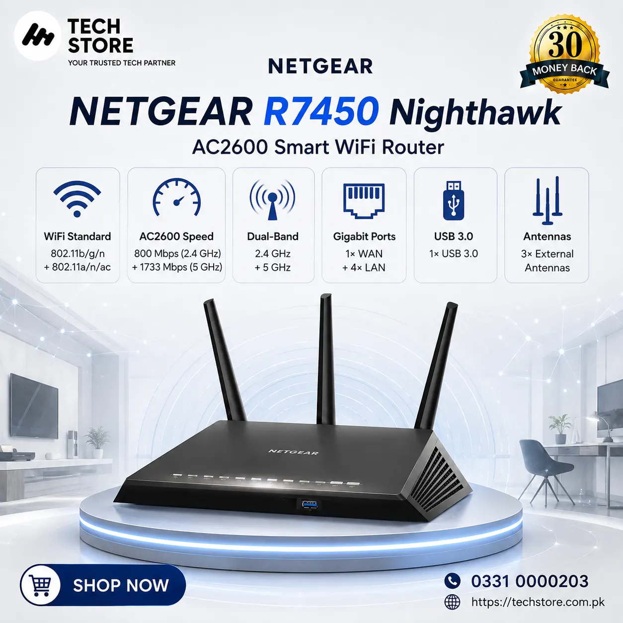 NETGEAR R7450 Nighthawk AC2600