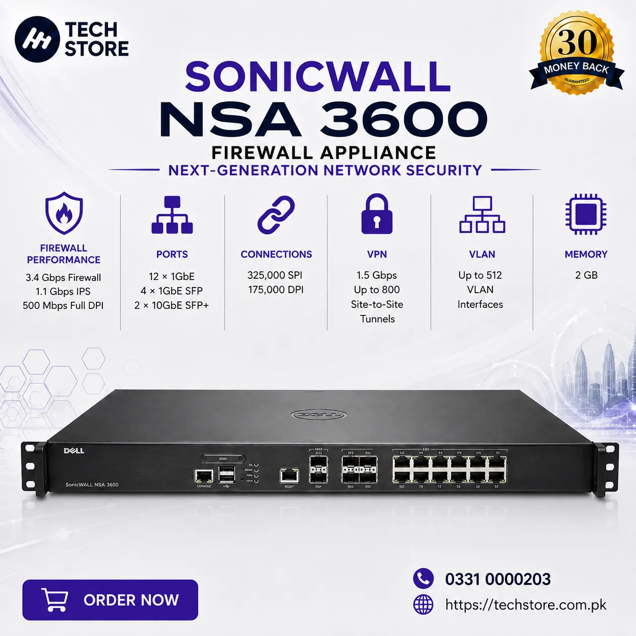 SonicWall NSA 3600 Firewall